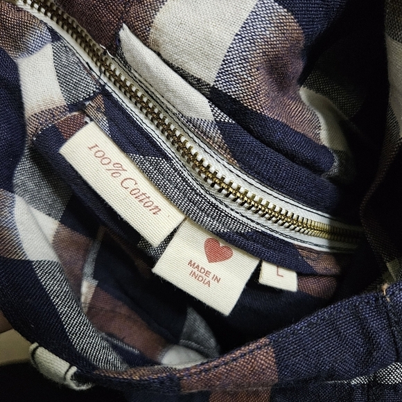 Alix of Bohemia Navy Brown Charlie Plaid Princess Pant NWT - Picture 11 of 13